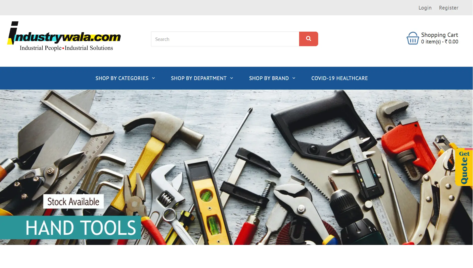eCommerce Website for Industrial Equipments