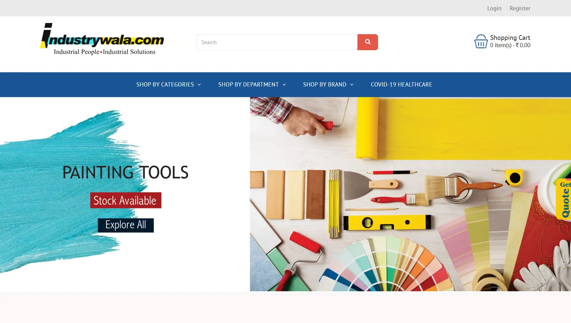 eCommerce Website for Industrial Equipments
