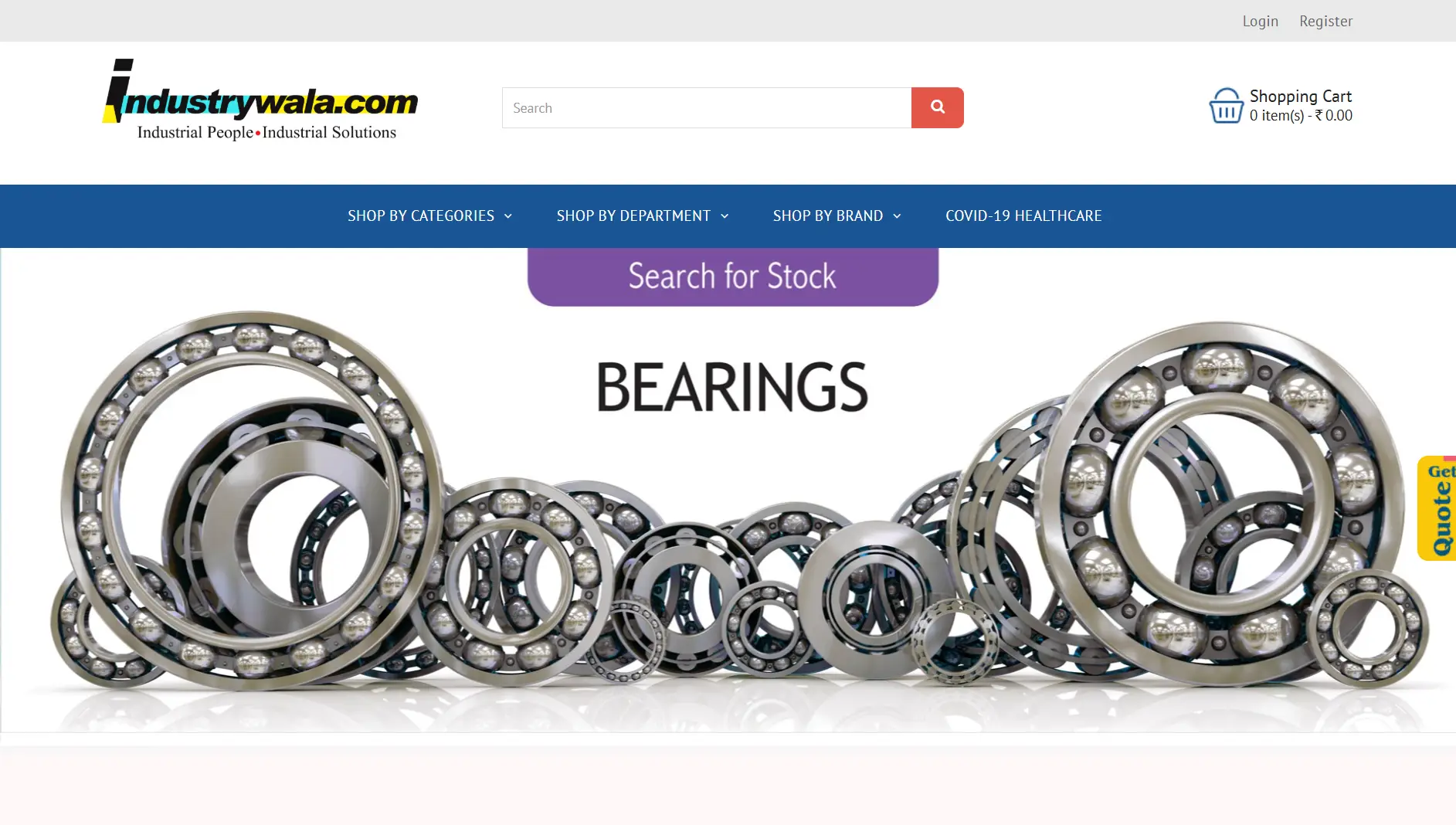 eCommerce Website for Industrial Equipments